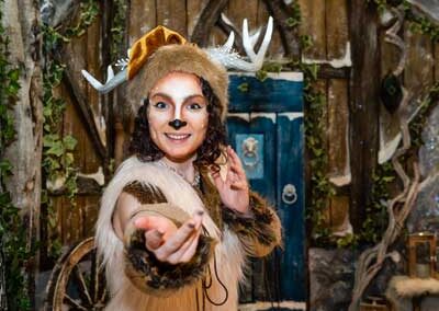 Winter woodland entertainment experience for children's Christmas parties