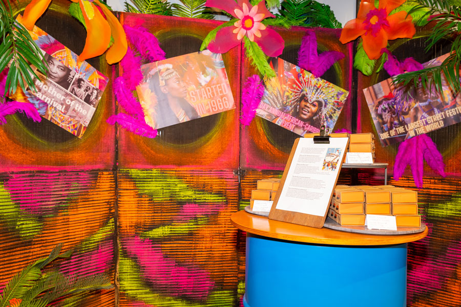 Black History month themed Neon Bamboo Screen