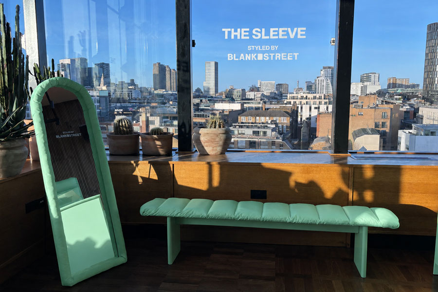 Exterior view of the Blank Street Coffee brand activation attracting customers through immersive retail design and experiential marketing.